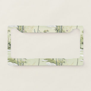 Zen Bamboo Forest Botanical Pattern (2) License Plate Frame