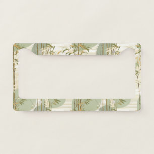 Zen Bamboo Forest Botanical Pattern (3) License Plate Frame