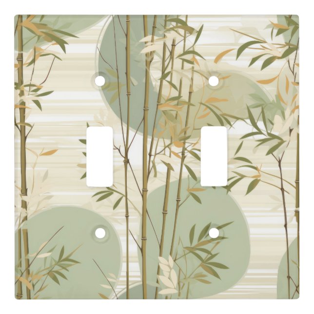 Zen Bamboo Forest Botanical Pattern (3) Light Switch Cover (Front)