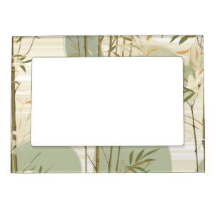 Zen Bamboo Forest Botanical Pattern (3) Magnetic Frame