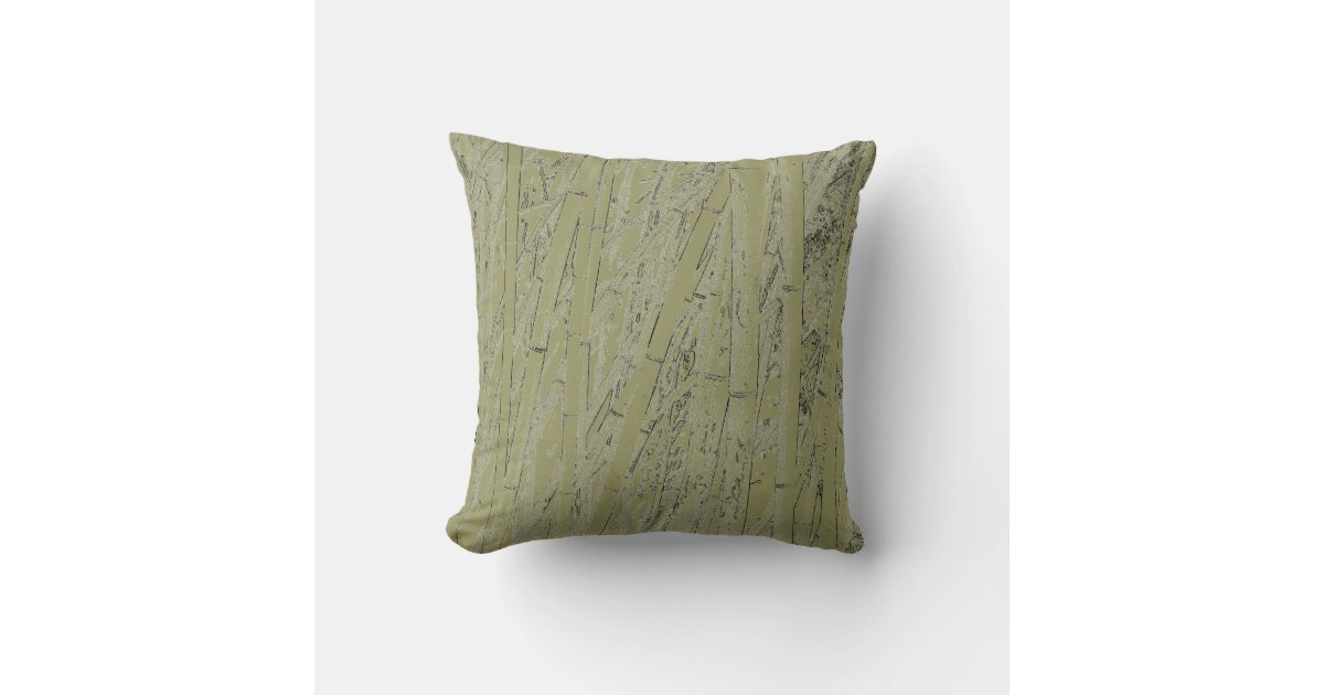 'Zen Bamboo' Throw Pillow Zazzle