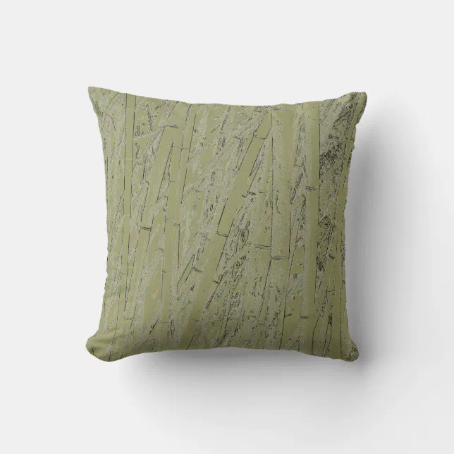 'Zen Bamboo' Throw Pillow Zazzle