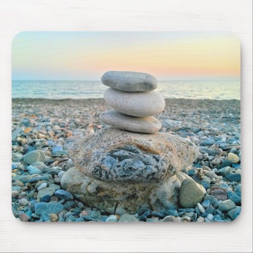 Zen Beach Stones Mouse Pad