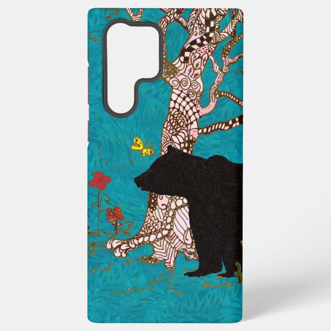 Zen Bear and Tangled Tree Samsung Galaxy Case (Back)