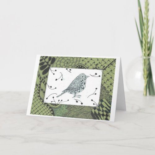 Zen Bird All Occasion Greeting  Note Card