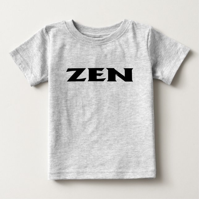 Zen black baby gray T-shirt (Front)
