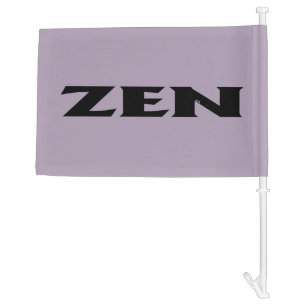 Zen black gray car and boat flag