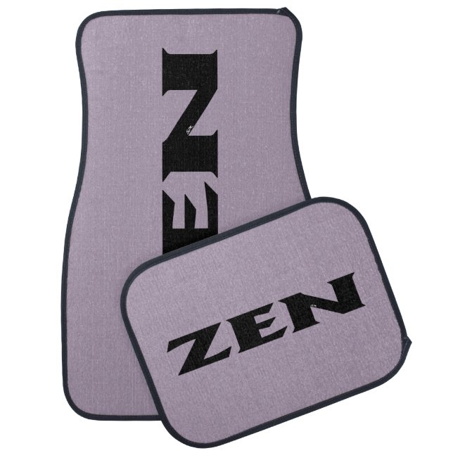 Zen black gray car mats front and rear (Set)