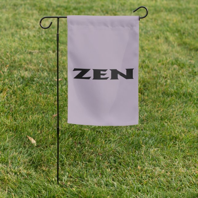 Zen black gray garden flag (In SItu)