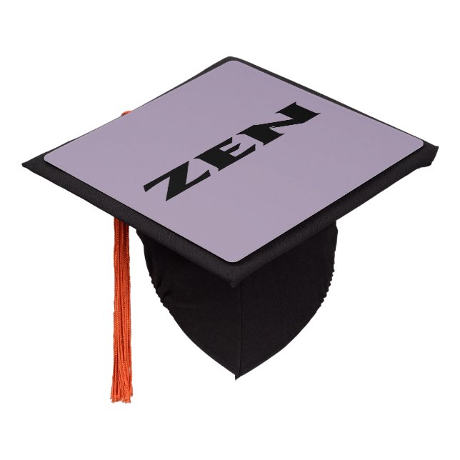 Zen black gray graduation cap (Angled)