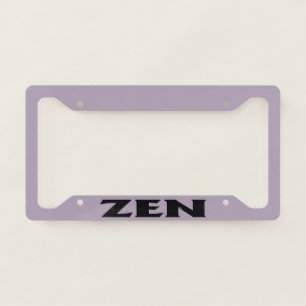 Zen black gray license plate frame A