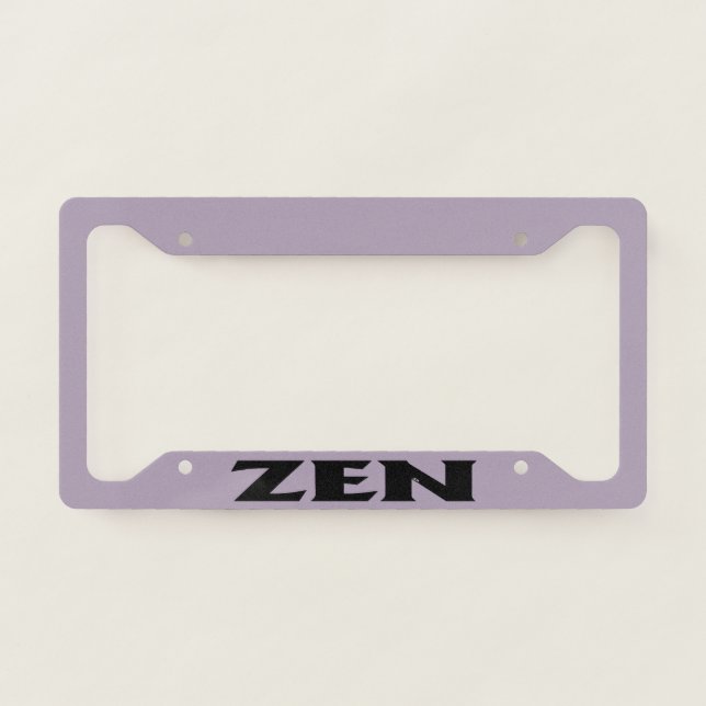 Zen black gray license plate frame A (Front)