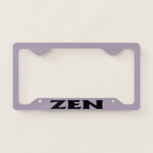 Zen black gray license plate frame B
