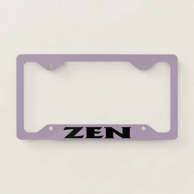 Zen black gray license plate frame B (Front)