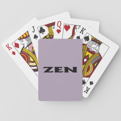 Zen black gray playing cards
