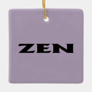Zen black gray square ceramic ornament