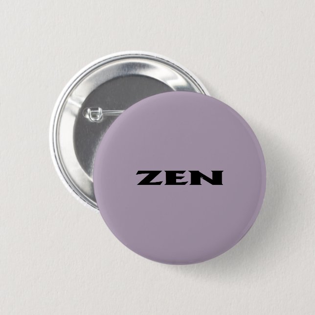 Zen black gray standard round button (Front & Back)