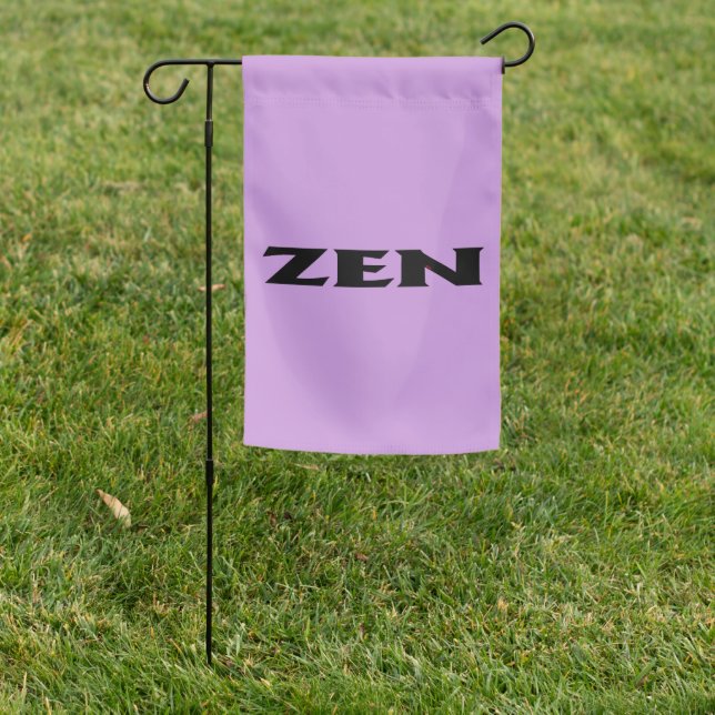 Zen black lilac garden flag (In SItu)