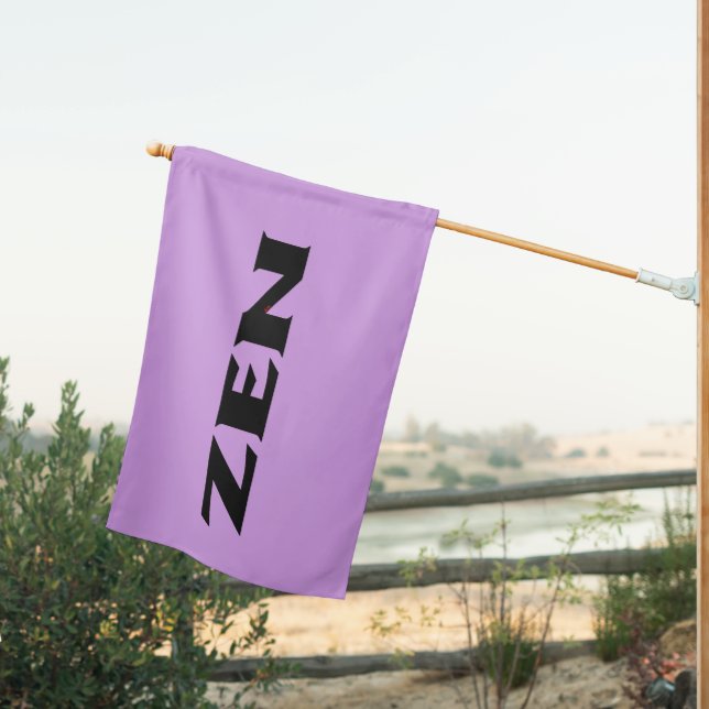 Zen black lilac house flag (Insitu (Back))