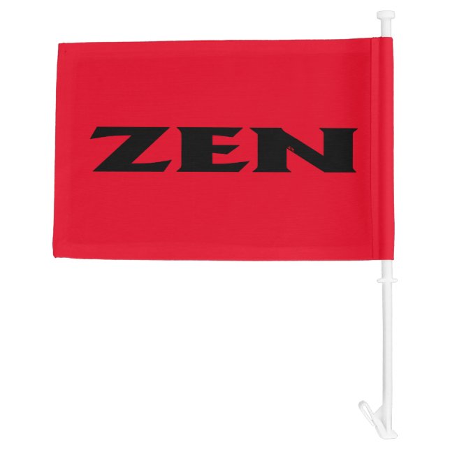 Zen black red car and boat flag (Back)