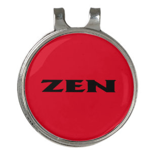 Zen black red hat clip