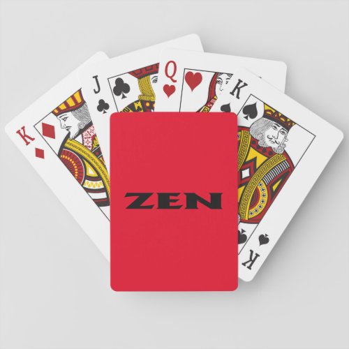 Zen black red playing cards