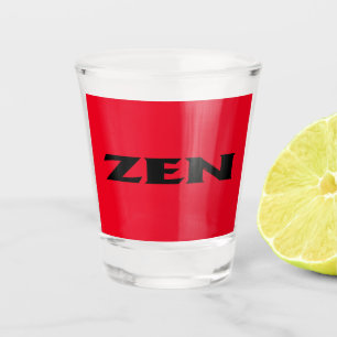 Zen black red shot glass
