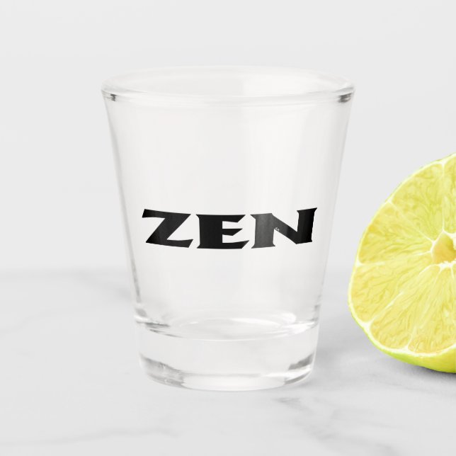 Zen black shot glass (Front)