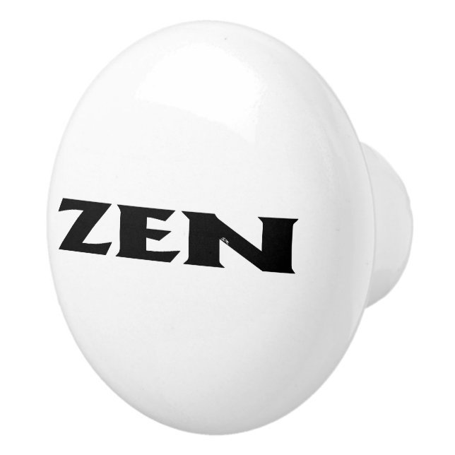 Zen black white ceramic knob (Right)