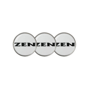 Zen black white golf ball markers