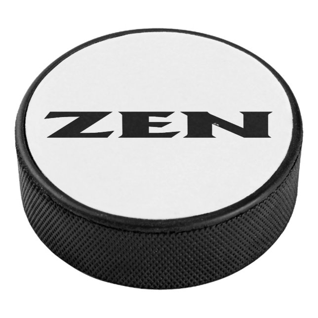 Zen black white hockey puck (3/4)