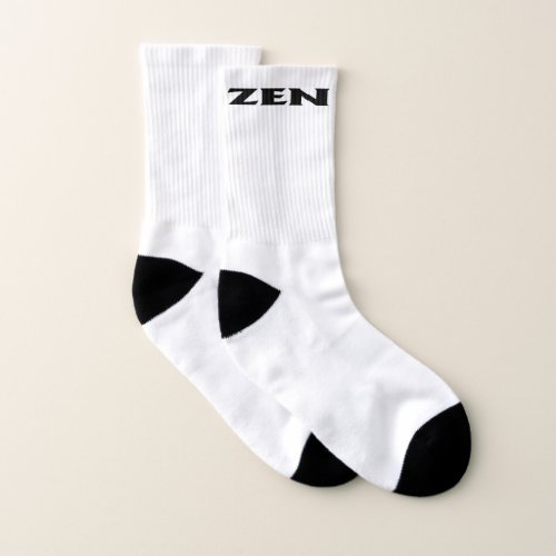 Zen black white socks