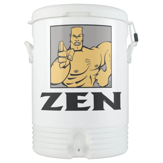 Zen black white w fighter 1 Igloo beverage cooler (Front)