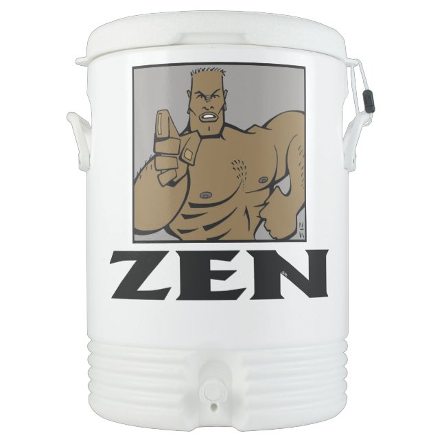 Zen black white w fighter 2 Igloo beverage cooler (Front)
