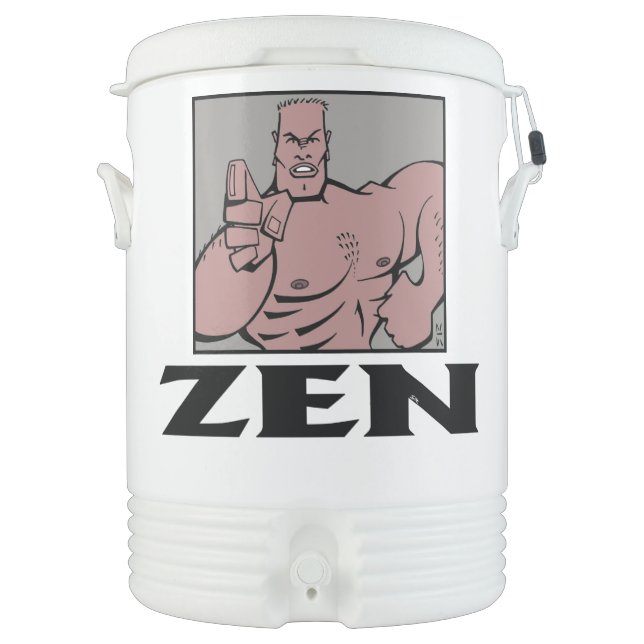 Zen black white w fighter 4 Igloo beverage cooler (Front)