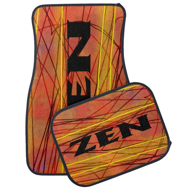 Zen black wire car mats front and rear (Set)