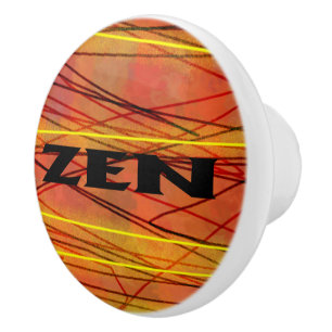 Zen black wire ceramic knob