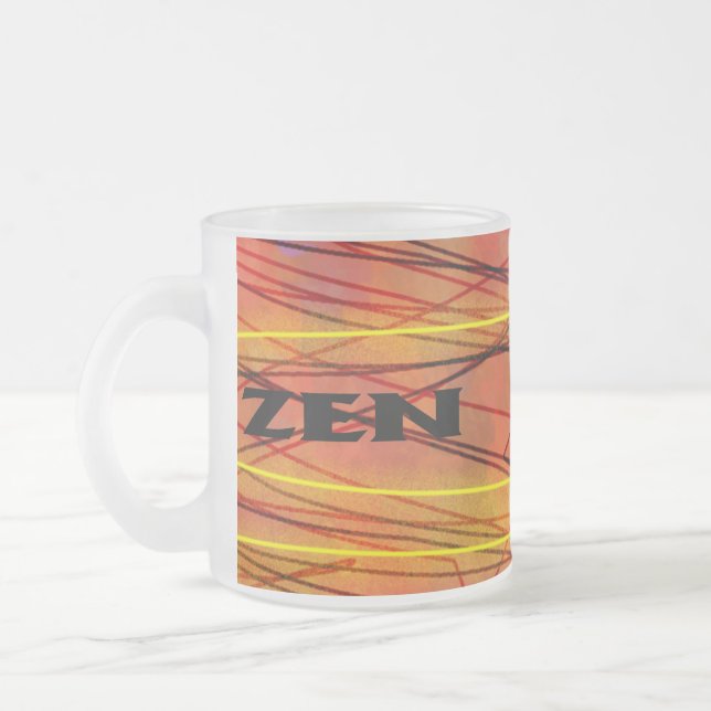 Zen black wire frosted mug (Left)