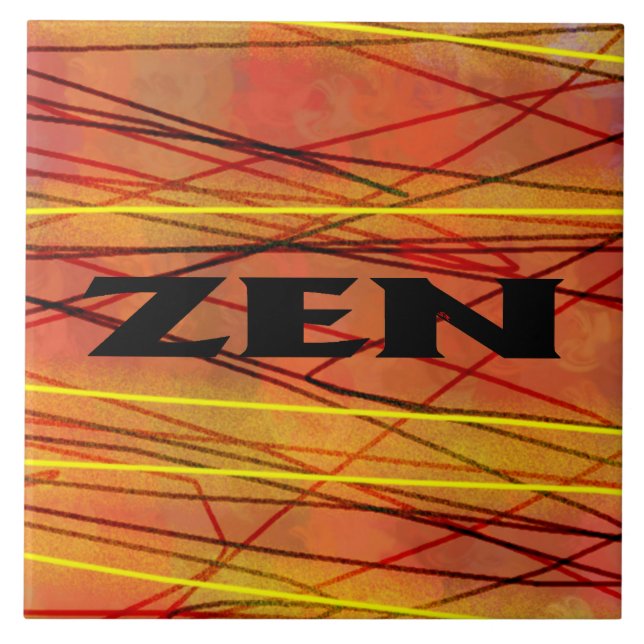 Zen black wire large tile (Front)
