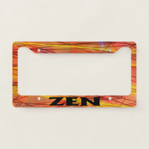 Zen black wire license plate frame A