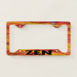 Zen black wire license plate frame B