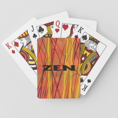 Zen black wire playing cards