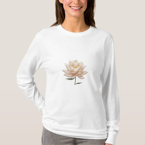 Zen Blossom Minimalist Lotus T_Shirt Collection