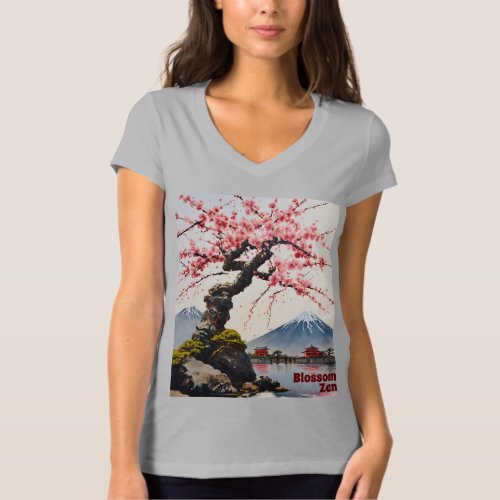 Zen Blossom Serenity Womens T_Shirt