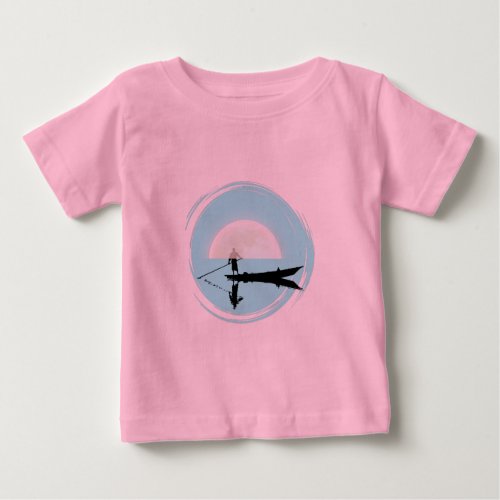 Zen boater in the open sea baby T_Shirt