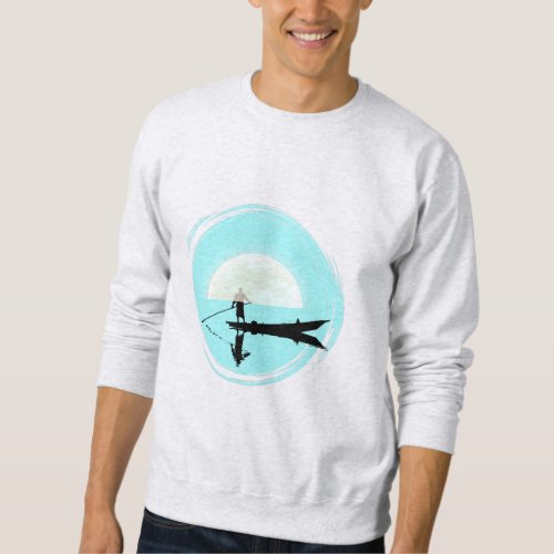 Zen boater in the open sea sweatshirt