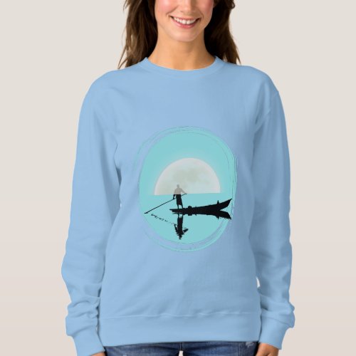 Zen boater in the open sea sweatshirt