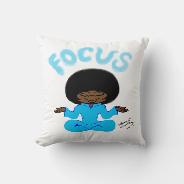 Zen-Brotha - Focus Throw Pillow (Front)