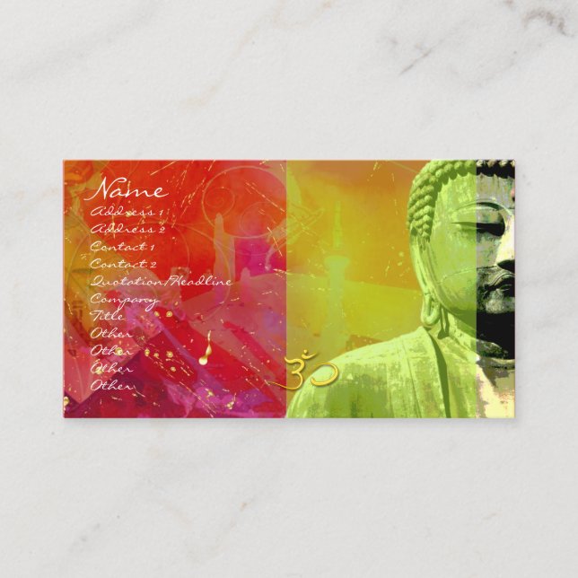 Zen Buddha Business card, urbanized Business Card (Front)