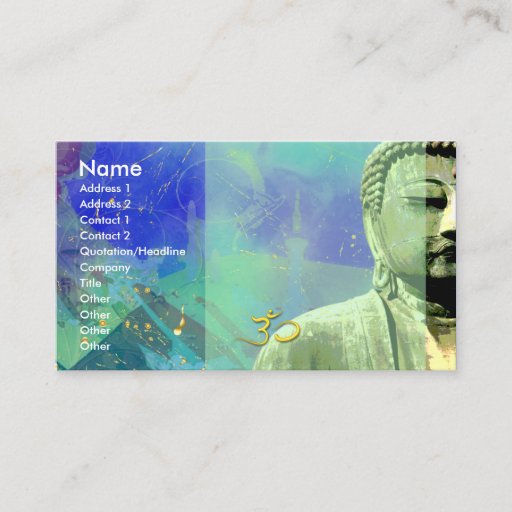 Customizable Zen Buddha Business card, urbanized